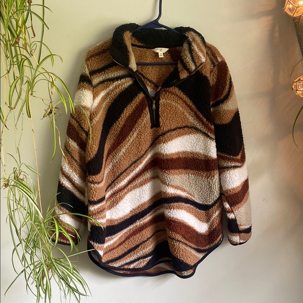 Cozy Brown and Black Women's Sweater